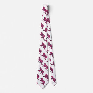 Gravata Tigre-Silhueta Rosa e Preto