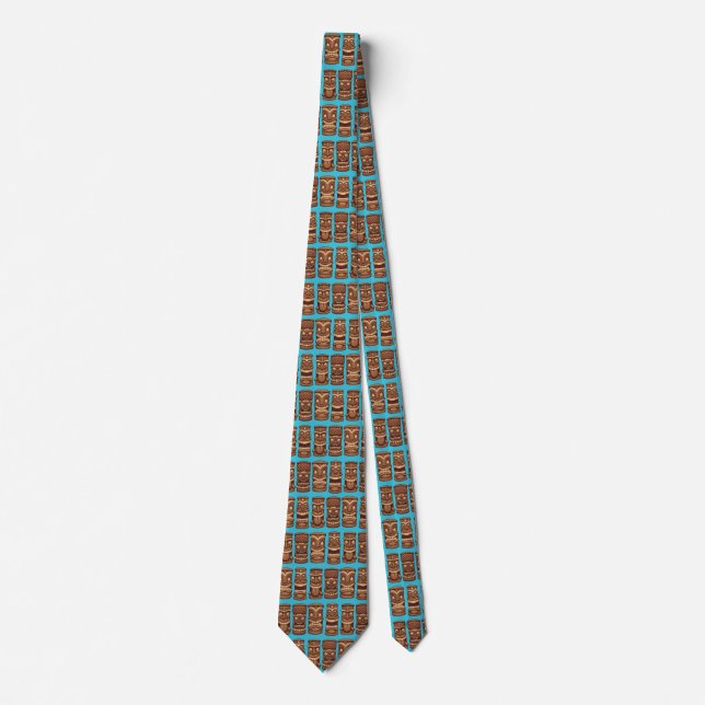 Gravata Tiki Totem Temed tropical Neck Tie (Frente)