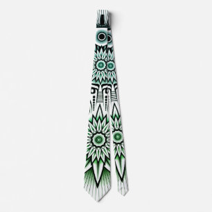 Gravata Tint verde Design Tribal