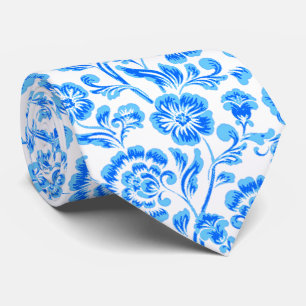 Gravata Tinta do pescoço floreal