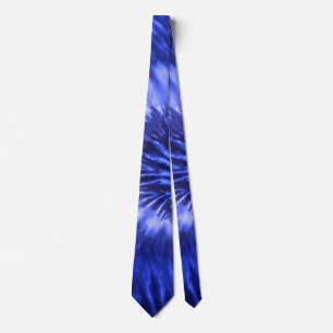 Gravata Tinta espiral Tie-Dye - Azul