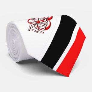 Gravata Tipografia de Trinidad & Tobago em BRANCO