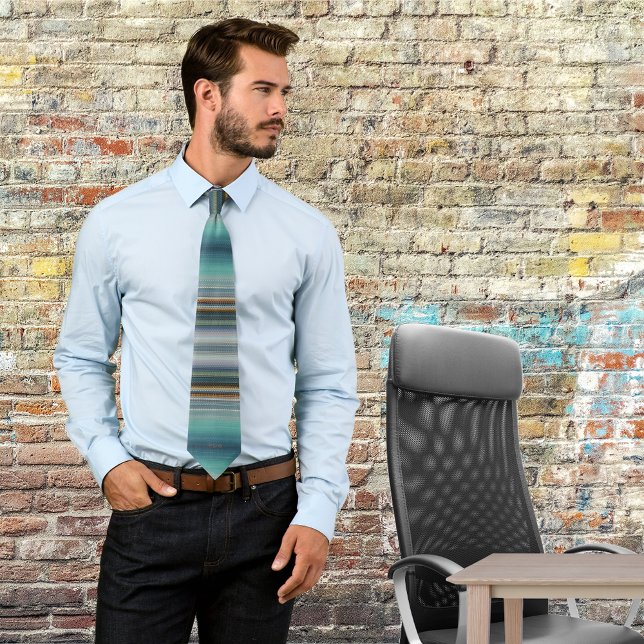 Gravata Tiras de tartaruga monogramas contemporâneos abstr (Criador carregado)