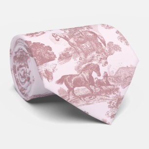 Gravata Toalha Chic Pink Cavalos Elegante