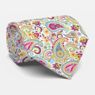 Gravata Toalha de mesa com padrão paisley colorido fofo