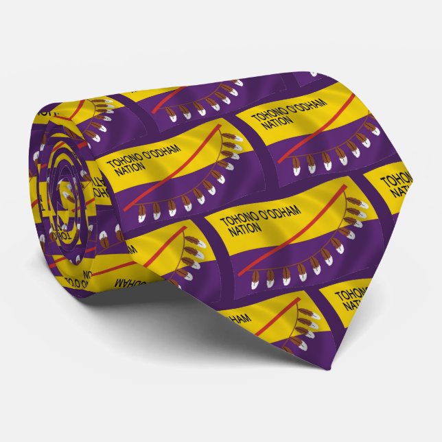 Gravata Tohono O'odham Nation Flag Tie (Rolled)