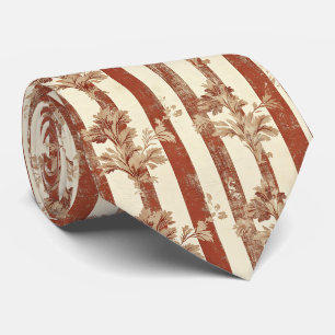 Gravata Toile de Jouy Floral Listra Vintage - Terracota 3