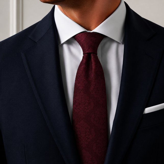 Gravata Tom Burgundy Marrom Tom sobre Tom (Criador carregado)