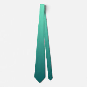Gravata Tons de Verde Água Azul Aquamarine