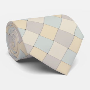 Gravata Tons macios azulejos diagonais tecidos