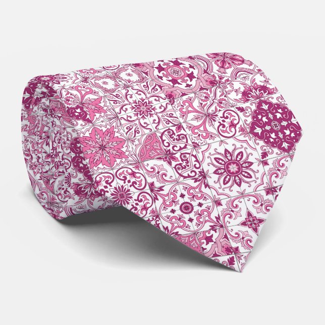 Gravata tons mediterrâneos/ Azulejos (Rolled)