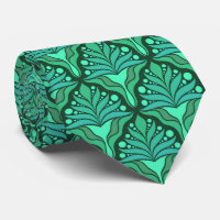 Tons verdes-mint Art Nouveau padrão geométrico