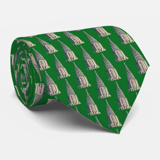 Gravata Topo do Chrysler Building NYC - P&B - BG Verde