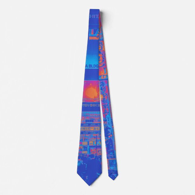 Gravata Tóquio Shinjuku Kabuchuho Cyberpunk Neck Tie (Frente)