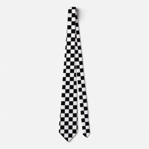 Gravata Torneio branco e preto