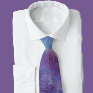 Gravata Torneio de Abstrato do Peacock Azul Roxo