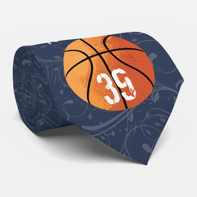 Gravata Torneio de basquete (personalizável) (Rolled)