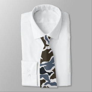 Gravata Torneio de Homens da Camuflagem Azul