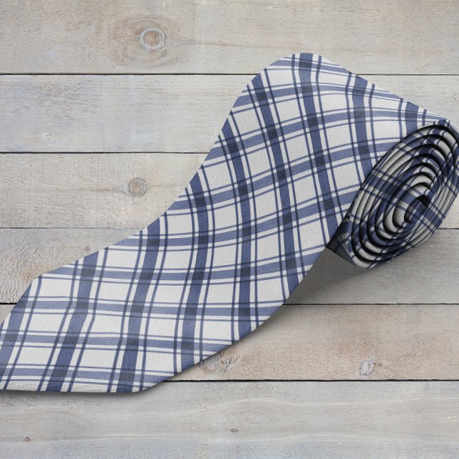 Gravata Torneio de Pescoço Azul e Branco (Blue and White Neck Tie
)