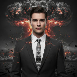 Gravata Torneio de Pescoço com explosão nuclear