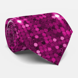 Gravata Torneio De Pescoço Da Fuchsia, Rosa, Glitter Spark