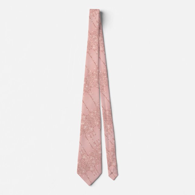 Gravata Torneio de Pescoço da Lente Dourada rosa (Frente)