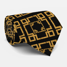 Gravata Torneio de pescoço de Abstrato Dourado sofisticado