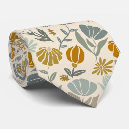 Gravata Torneio De Pescoço De Primavera Floral Retro