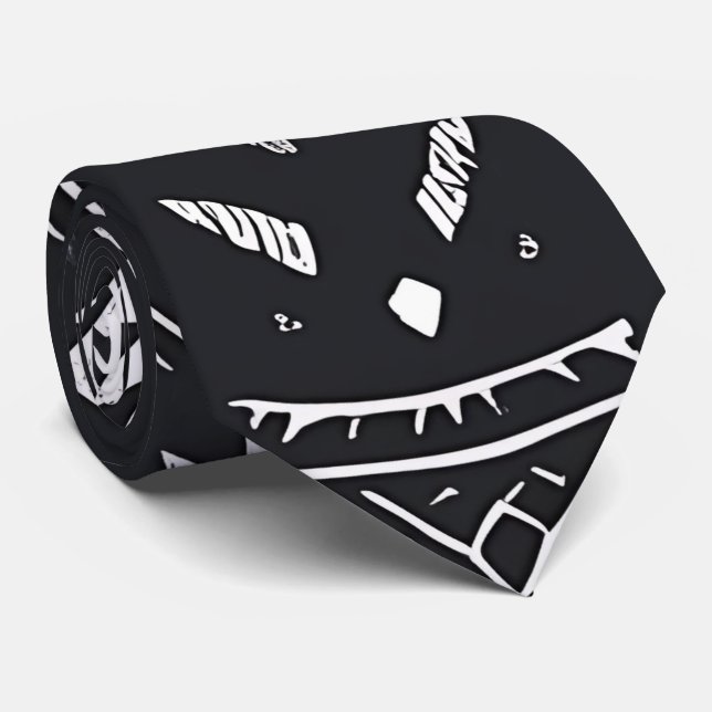 Gravata Torneio de Pescoço Negro Asttec (Rolled)