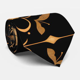 Gravata Torneio de Pescoço Negro Elegante Premium