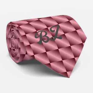 Gravata Torneio de Pescoço Rosa Monograma