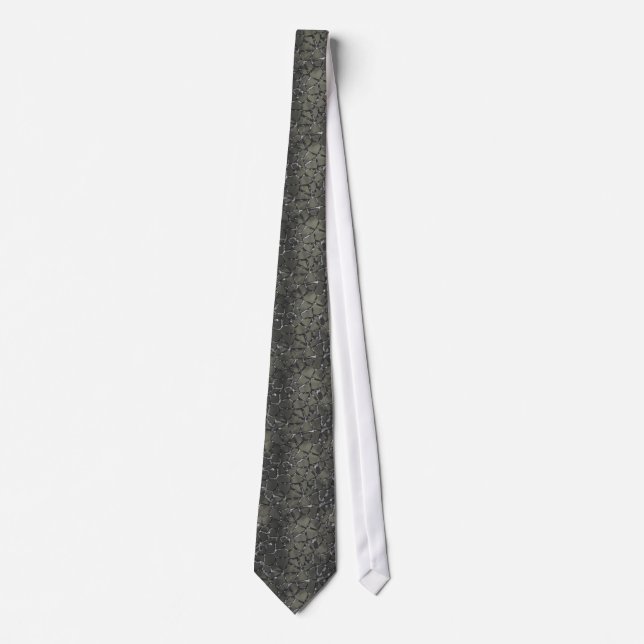 Gravata Torneio de Vidro Mosaico Preto Marble (Frente)