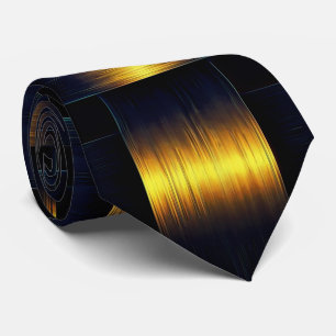 Gravata Torneio Dourado de Pescoço Preto Metálico