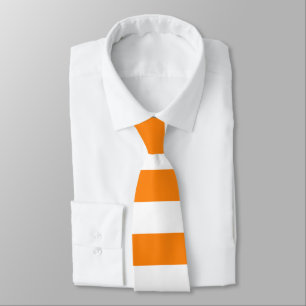 Gravata Torneio Laranja e White Stripe