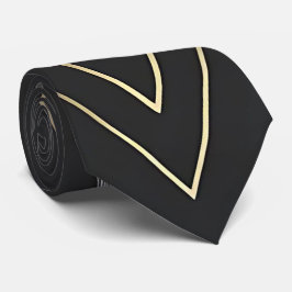 Gravata Torneio Metálico-Negro Elegante