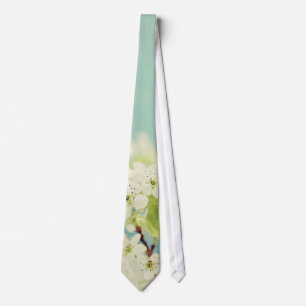 Gravata Torneiras Florais De Flores Brancas De Flor De Cer