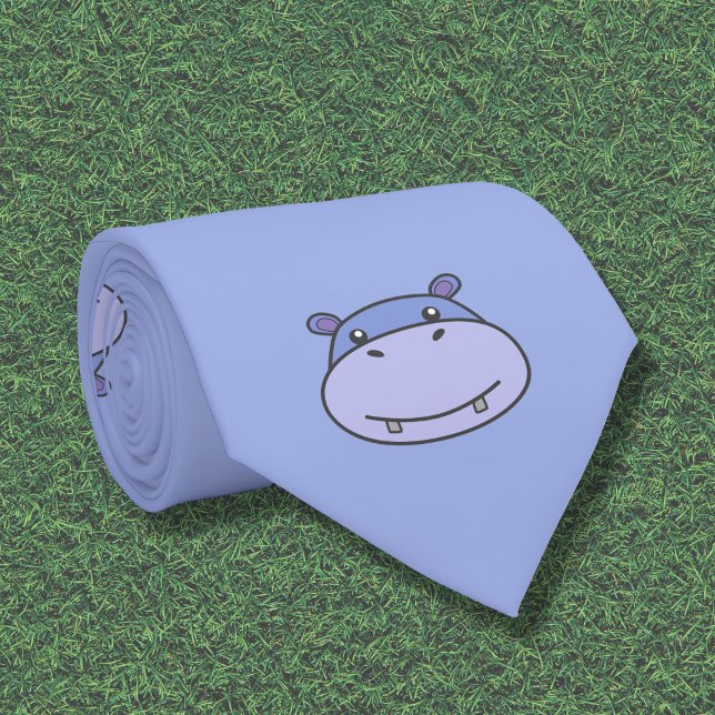 Gravata Tornek do Pescoço de Hippo Bonito (Cute Hippo Neck Tie)