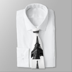 Gravata Torre Eiffel Preta e Branca - Paris Viagem