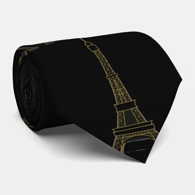 Gravata Torre Eiffel Tie (Rolled)