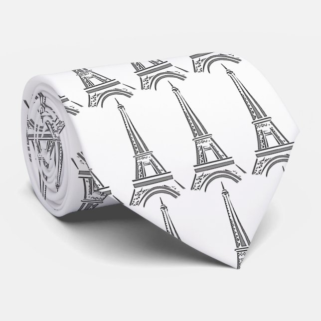 Gravata Torre Eiffel Tie (Rolled)