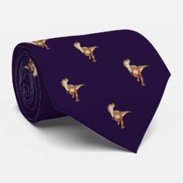 Gravata Trabalho de Padrão de Dinossauro Roxo, Trabalho de