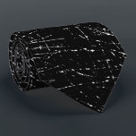 Gravata Traços de Linha Branca em Preto<br><div class="desc">Uma gravata preta com vários arranhões de linha branca Nesta gravata,  o fundo não pode ser alterado</div>