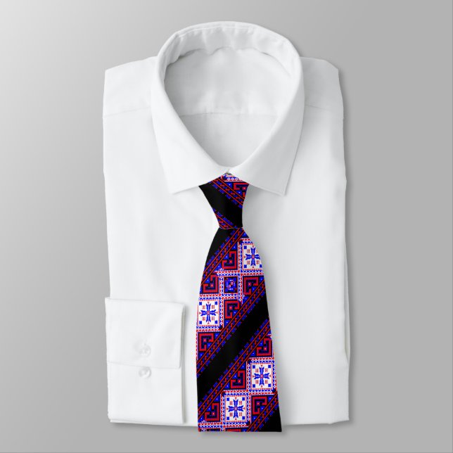 Gravata Tradição de Bordados Étnicos Folk Ucranianos (Amarrado)