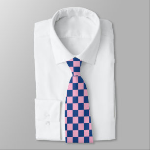 Gravata Traje Rosa Azul Xadrez Retro para Noivos