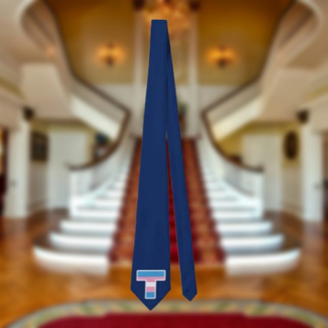 Gravata Trans Pride Capital T Necktie (Criador carregado)