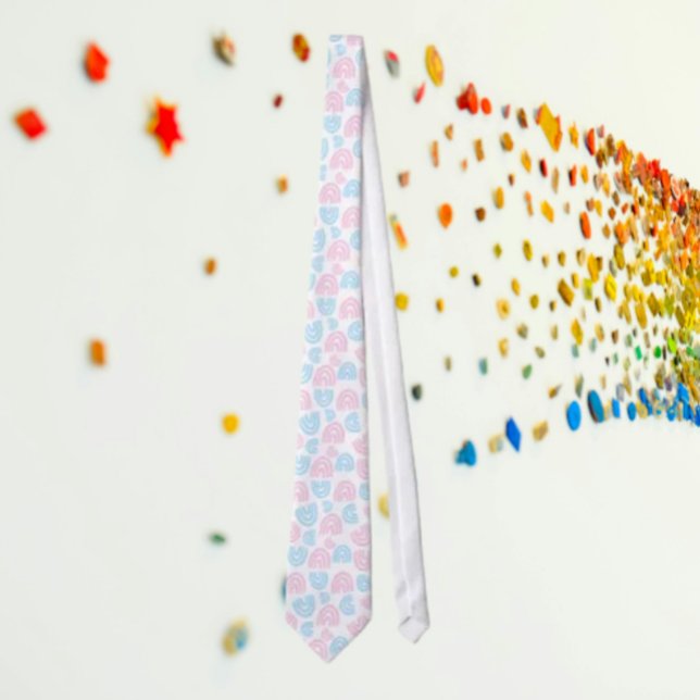 Gravata Trans Pride Rainbow Elegance Necktie (Criador carregado)