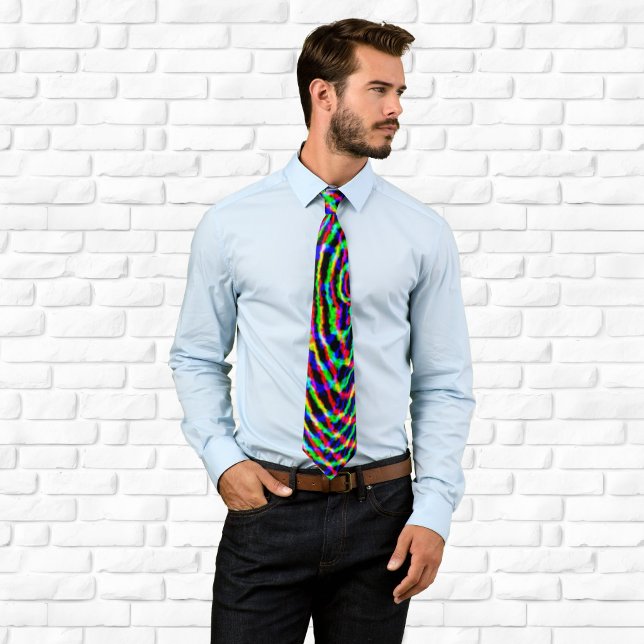 Gravata Transmissores de Neon Colorido Abstrato (Neon Streamers Colorful Abstract Neck Tie)