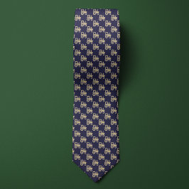 Gravata Trator Agrícola Azul e Dourado