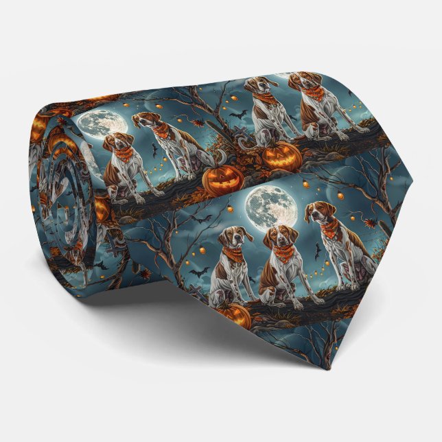 Gravata Treeing Walker Halloween Assustador (Rolled)