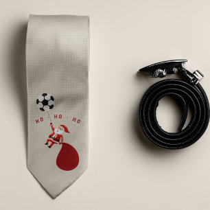 Gravata Treinador de Futebol Monograma do Papai Noel Natal